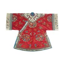 A chinese embroidered silk robe