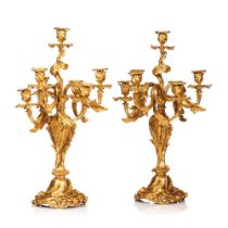 A pair of Louis XV style candelabra