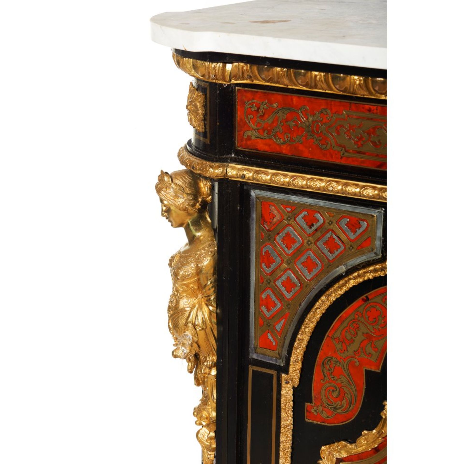 A Boulle style Napoleon III low cabinet - Image 5 of 5