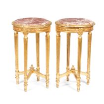 A pair of Louis XVI side tables