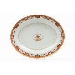 An oval serving platter