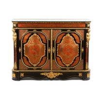 A Boulle style Napoleon III low cabinet