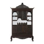 An Anglo Indian bookcase cabinet