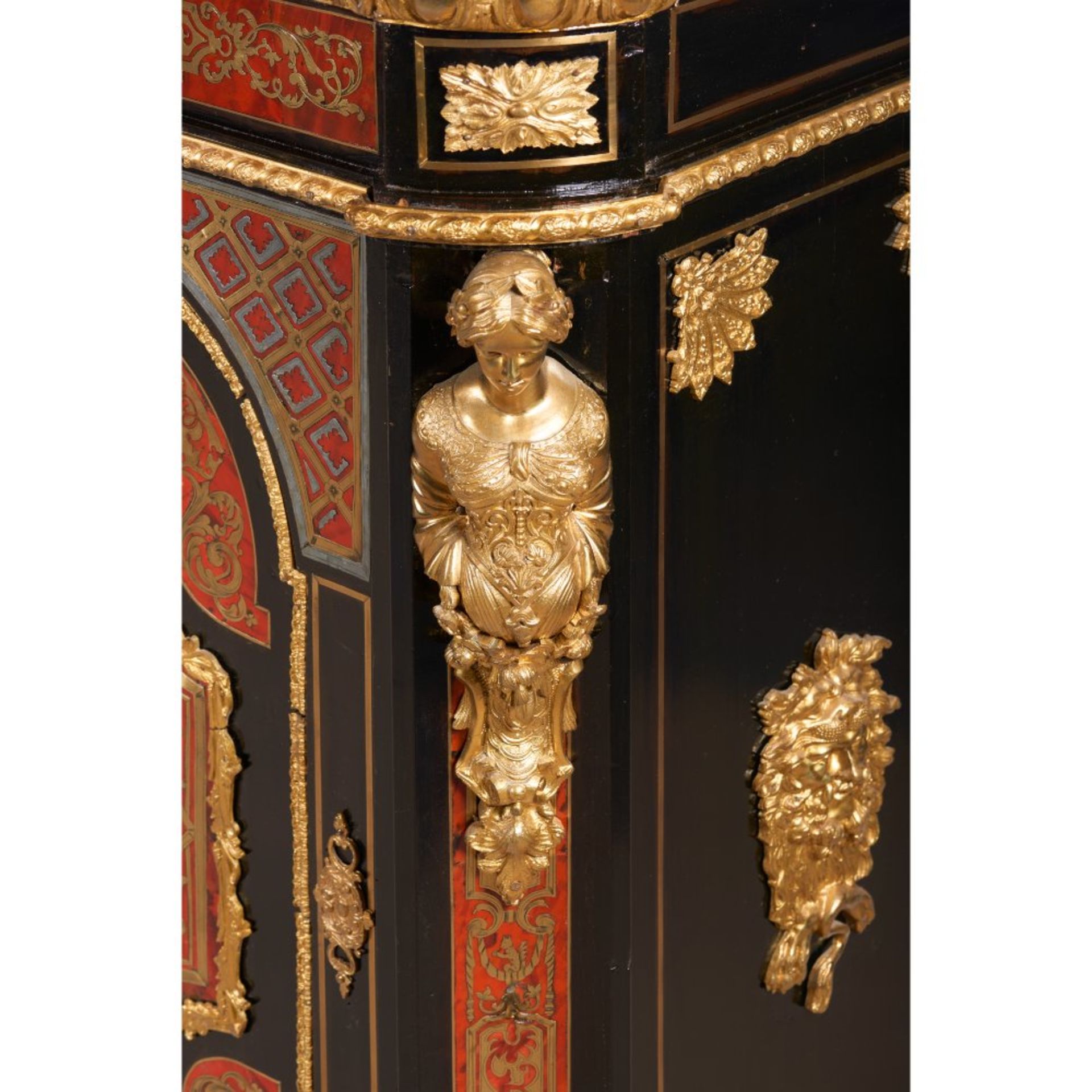 A Boulle style Napoleon III low cabinet - Image 4 of 5