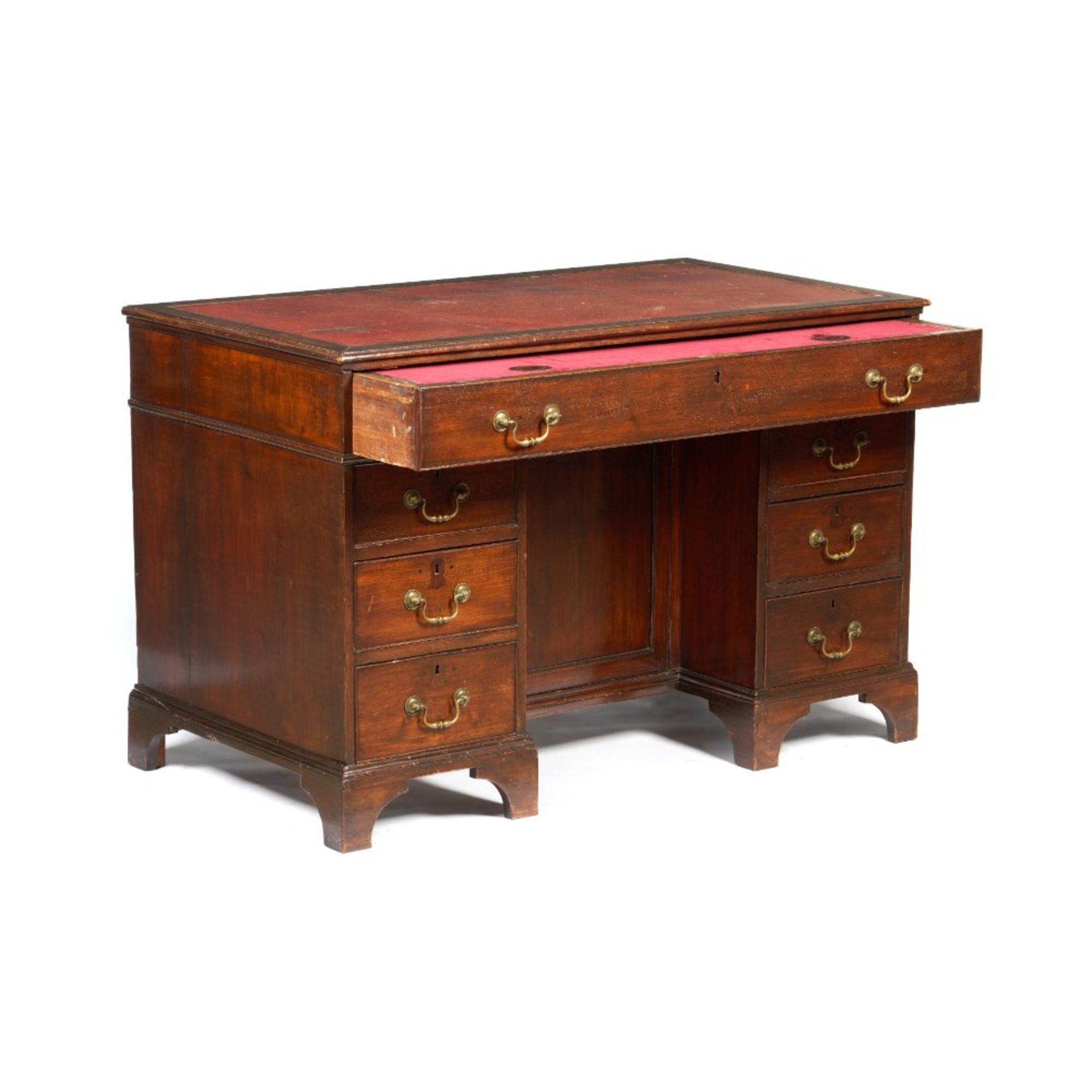 A Victorian kneehole desk - Image 2 of 2