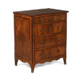 A small George III style chest of drawers