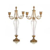 A pair of Louis XVI style candelabra