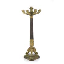 An Empire style seven branch candelabrum