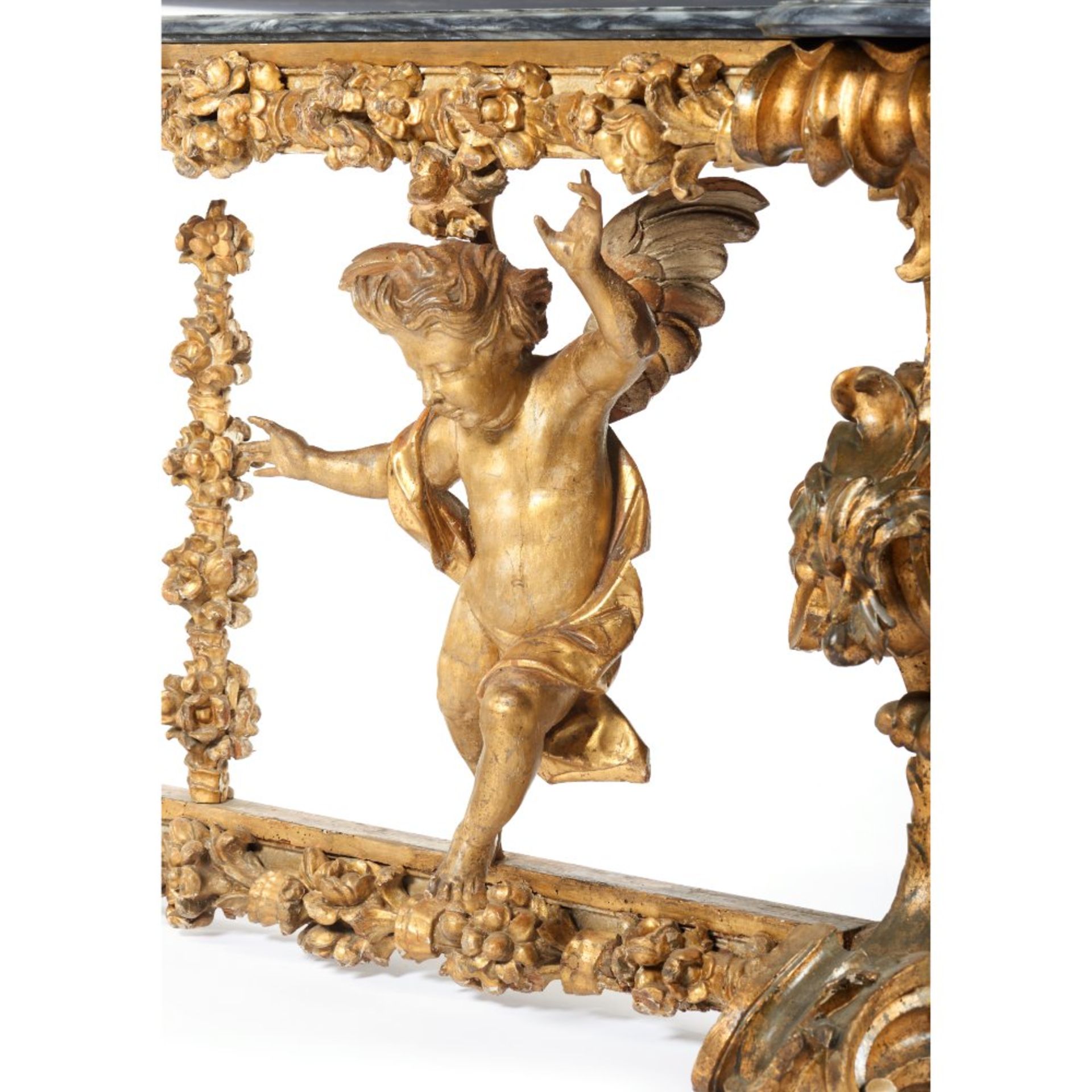 A large baroque console table - Image 3 of 3