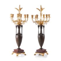 A pair of candelabra