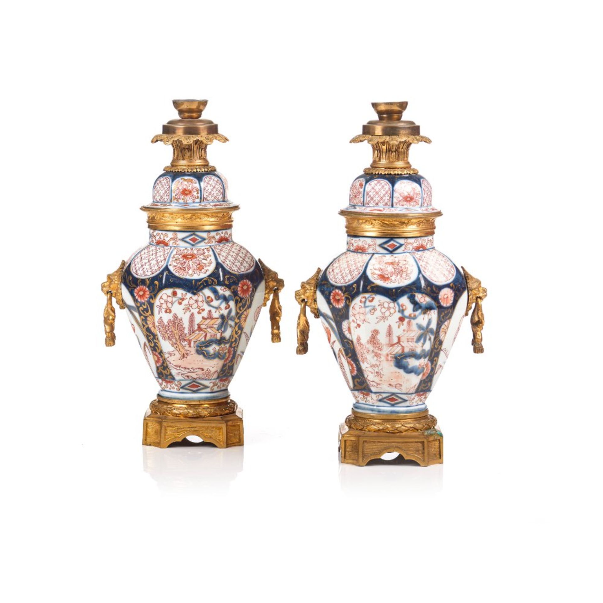 A pair of Louis XV style vases