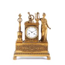 An Empire tabletop clock