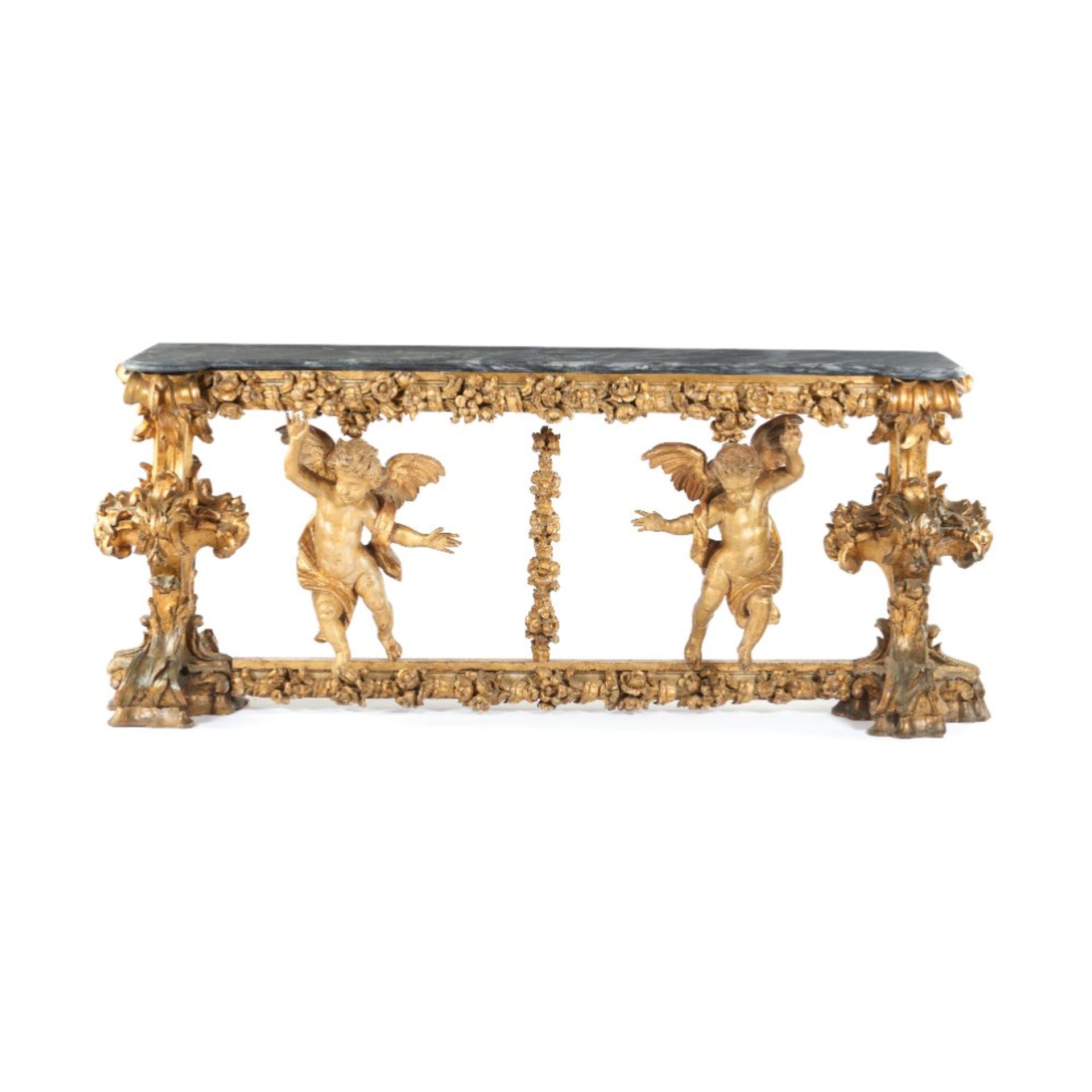 A large baroque console table - Image 2 of 3