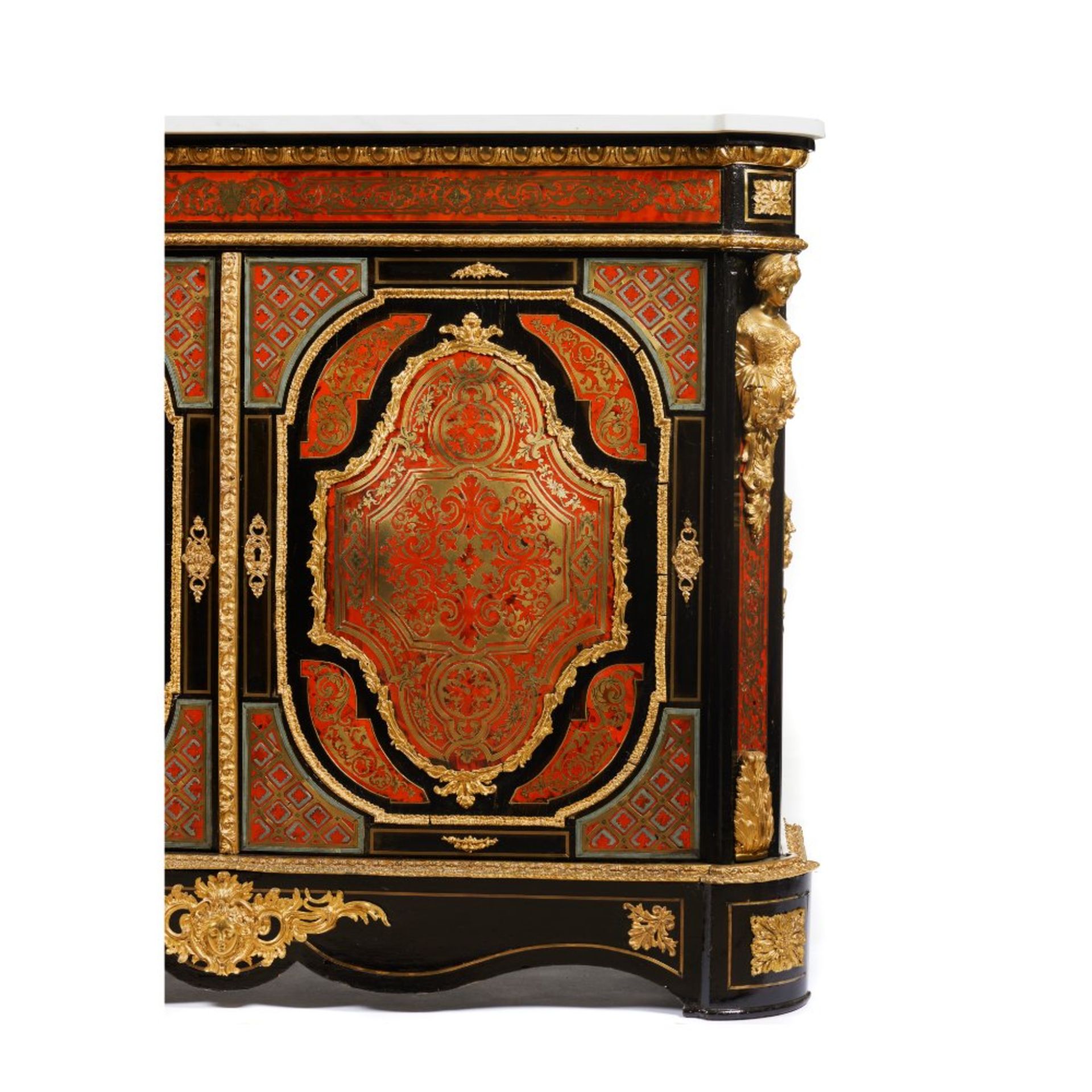 A Boulle style Napoleon III low cabinet - Image 2 of 5