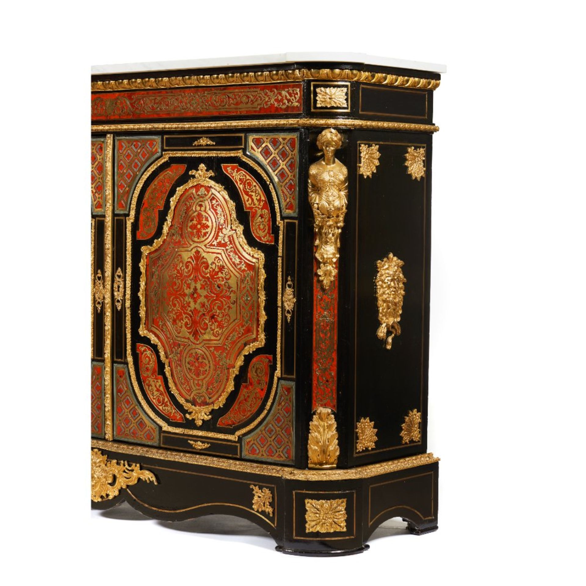 A Boulle style Napoleon III low cabinet - Image 3 of 5