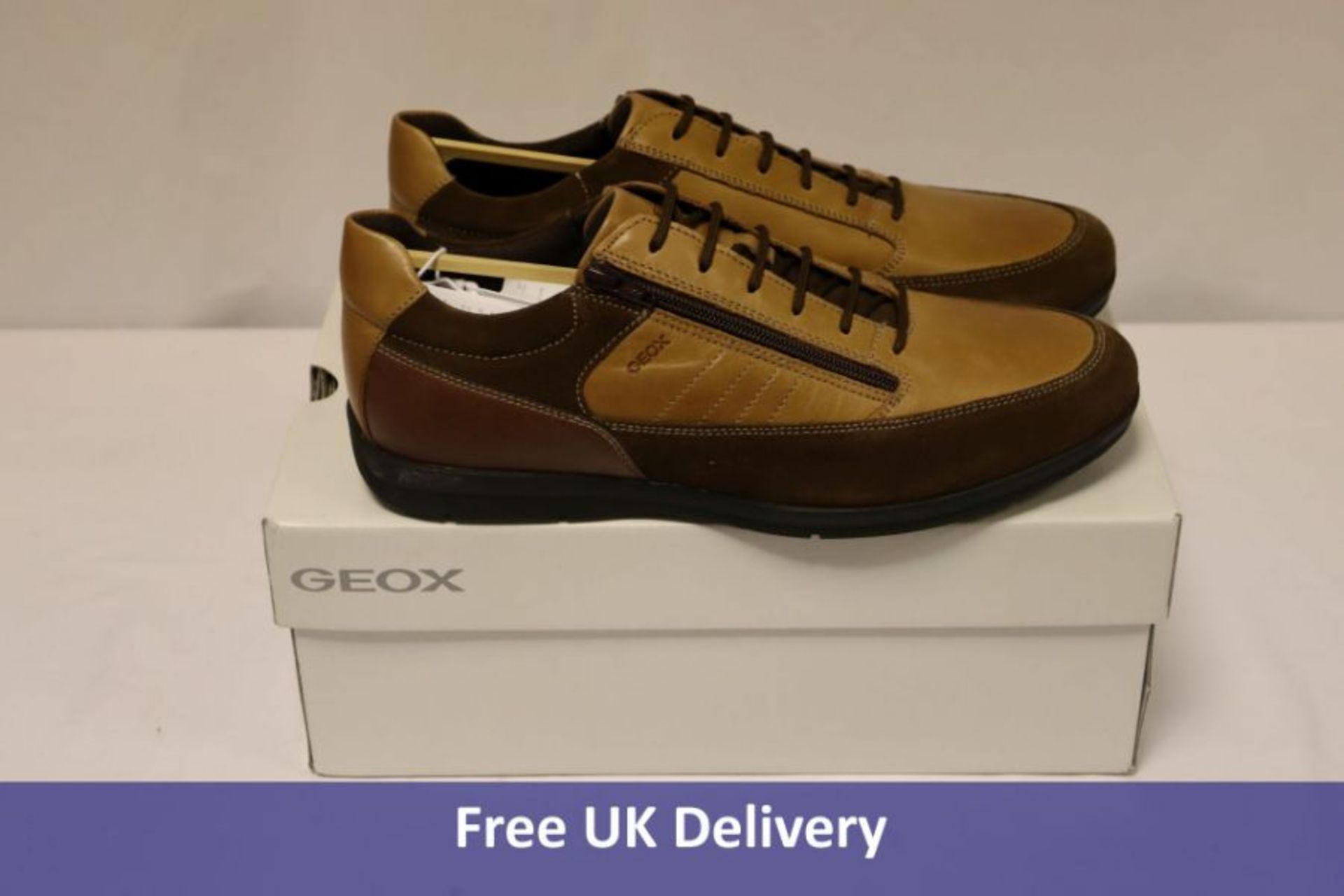 Geox U Adrien Trainers, Brown, UK 10