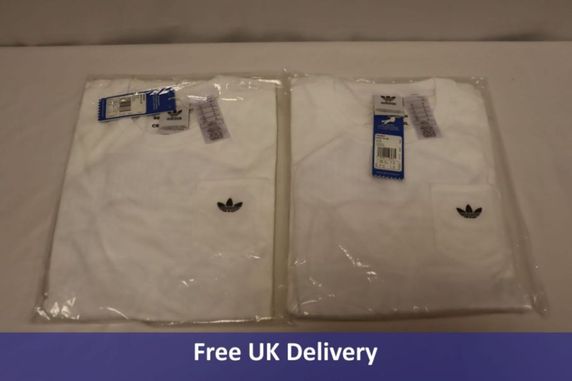 Three Adidas Men's Artist T-Shirts, White, Extra Small, HA4691