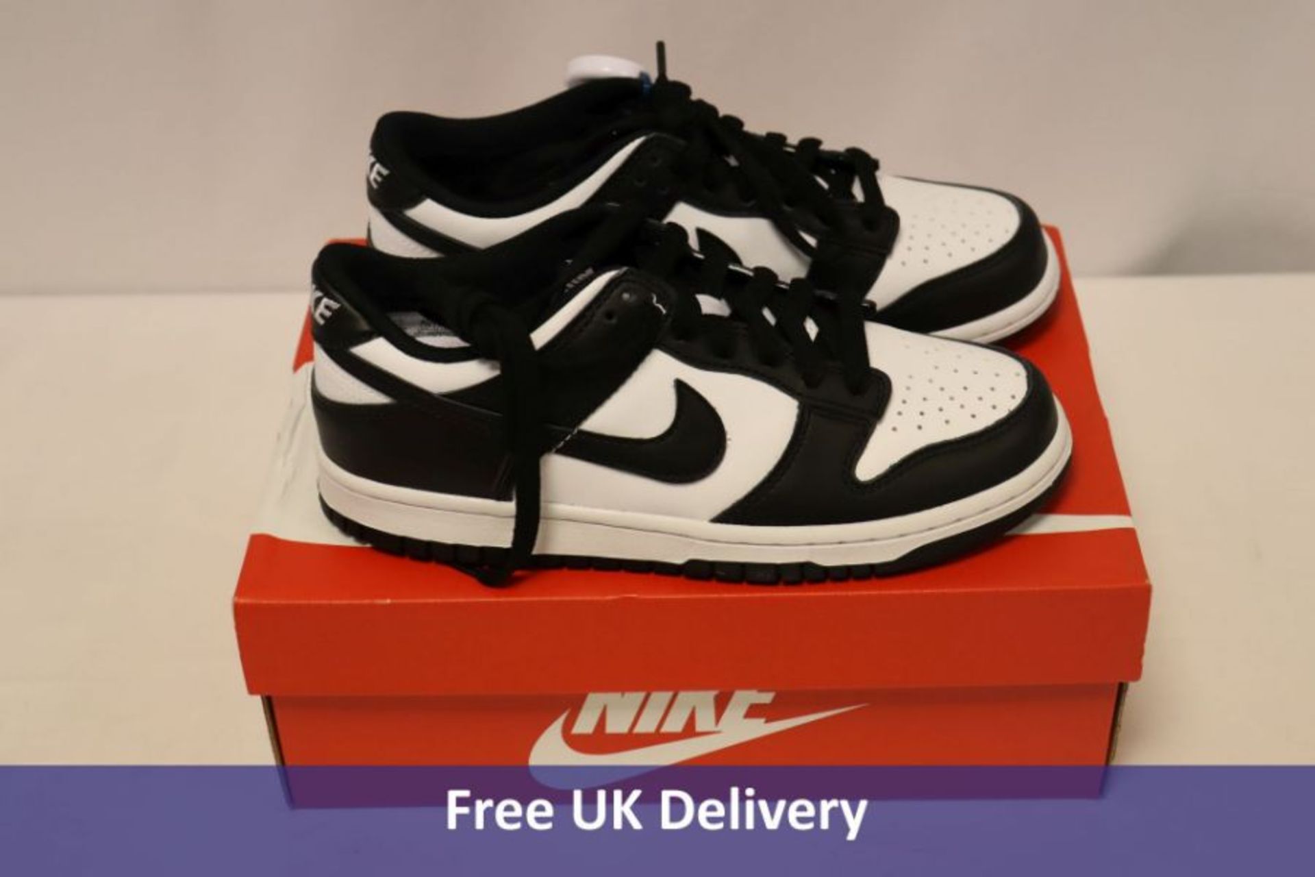 Nike Dunk Low (GS), White/Black, UK 5