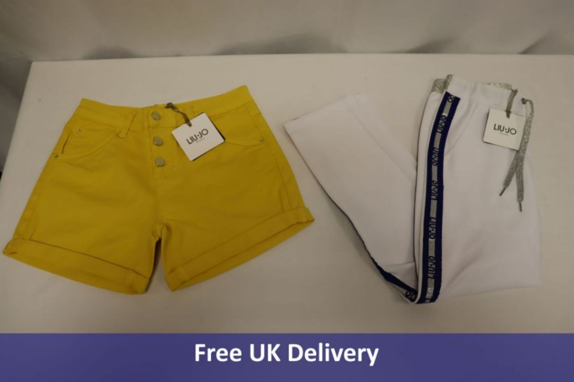 Two Liu Jo Girl's clothing items to include 1x Shorts, Dark Gold, 10 Years, 1x Logo Sports Trousers,