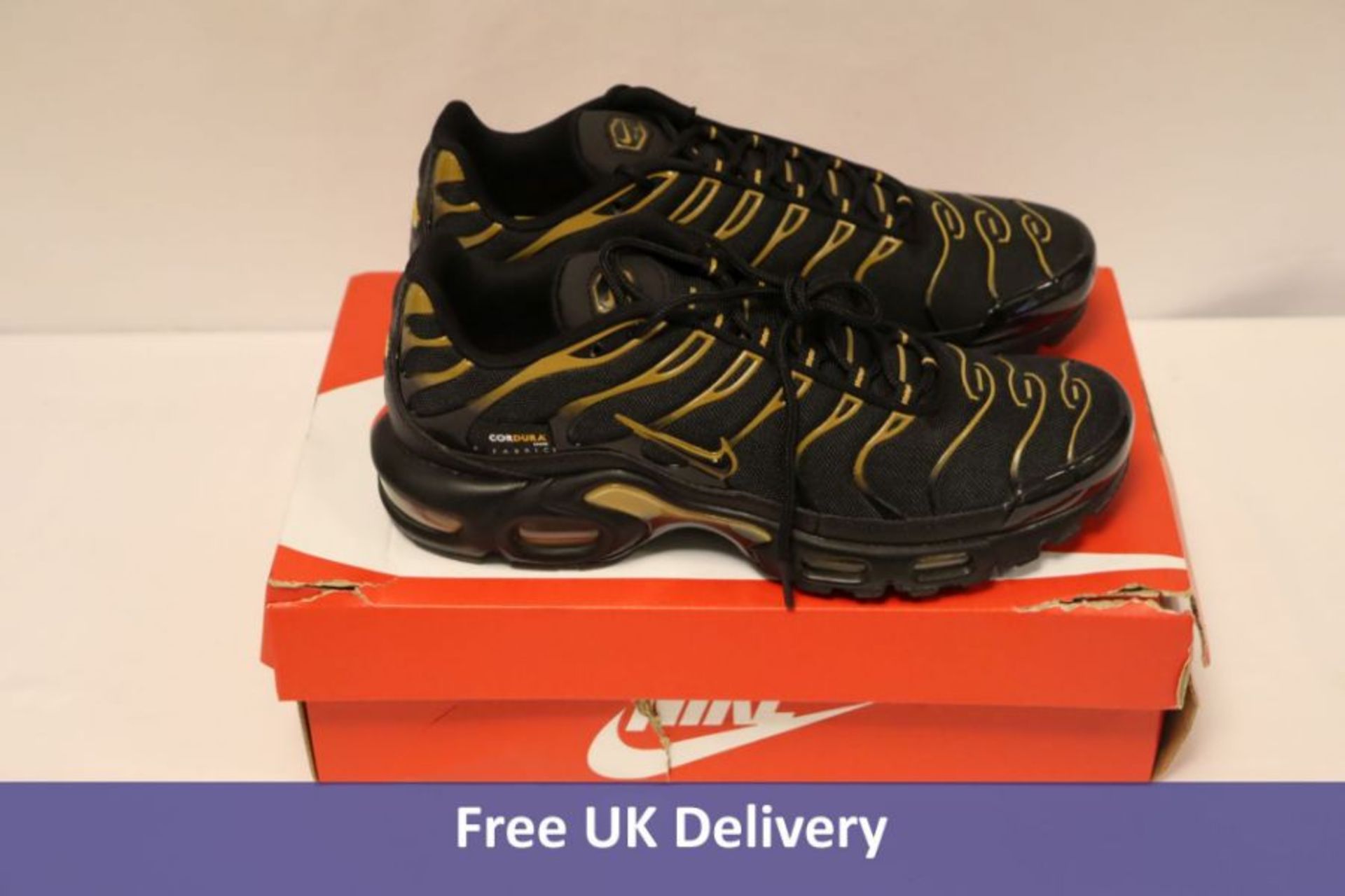 Nike Air Max Plus Trainers, Black/Wheat, UK 6.5