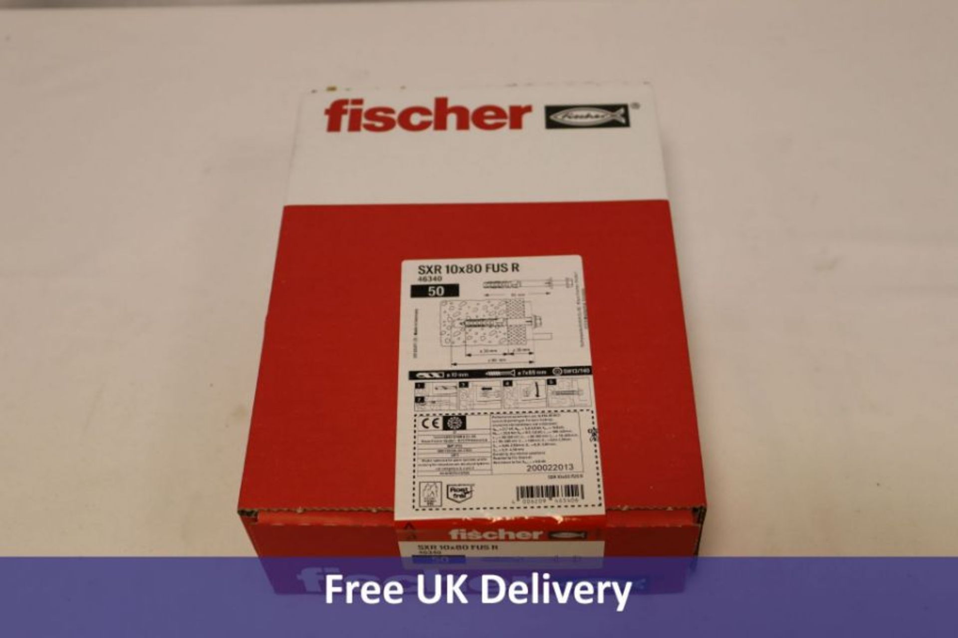 Five Packs of Fischer SXR 10x80 FUS R Frame Plugs, 50 per pack, 46340