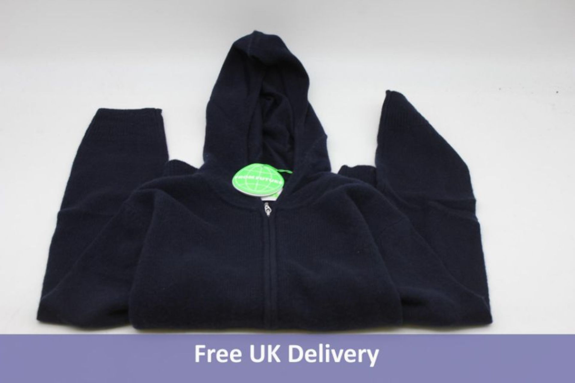 From Nature Hoodie, Court Zipped Light, Navy, Size S