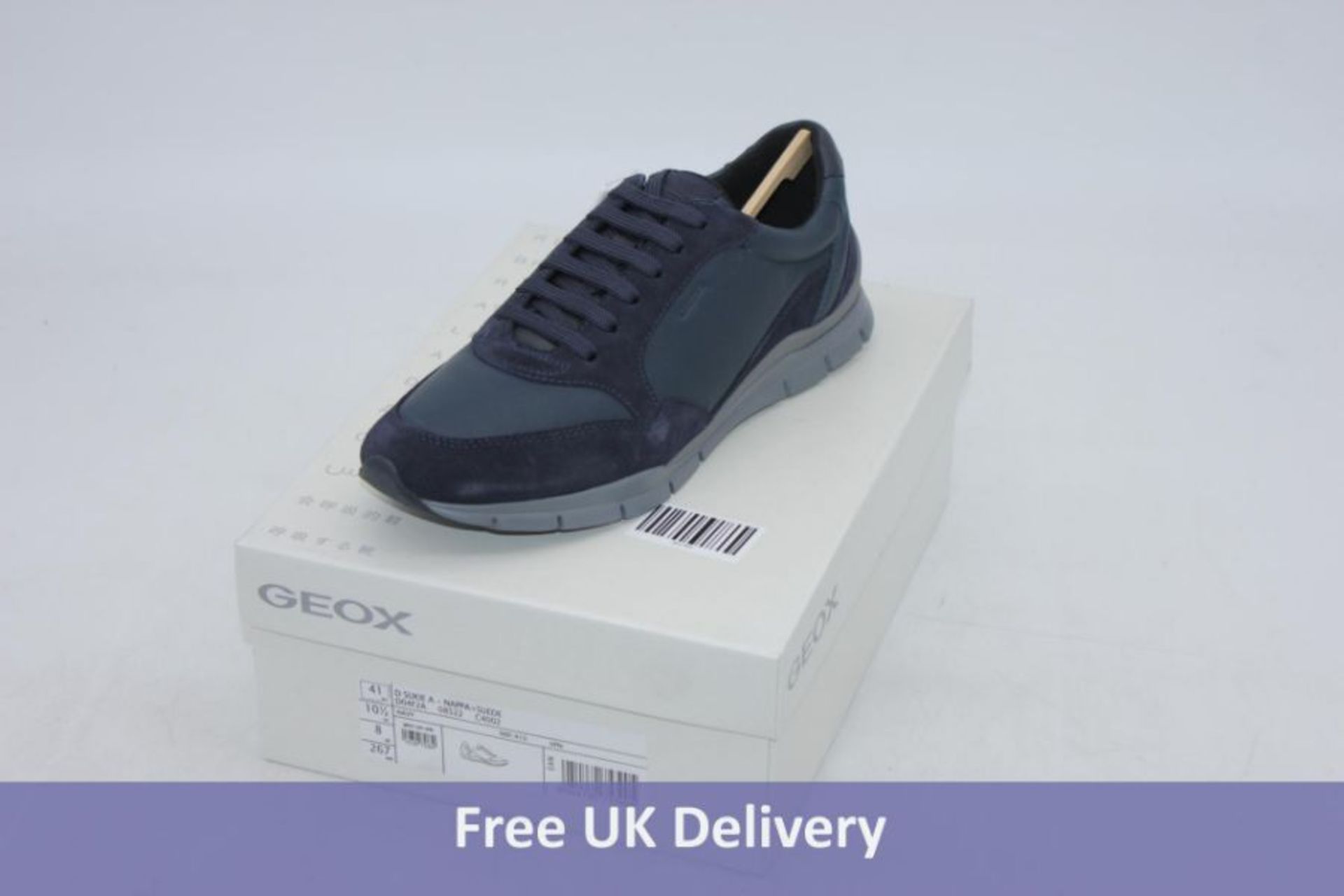 Three pairs of Geox Men's Trainers to include 1x D Nebula Trainers, Wine, UK 8, 1x Trainers, Navy, U - Image 3 of 3