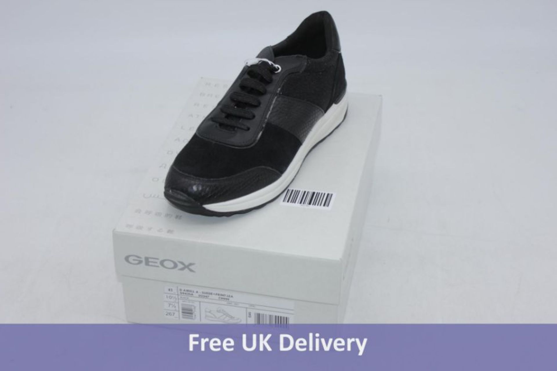 Two Geox Women's Airell Trainers, UK 7.5, 1x Black, 1x Dark Beige