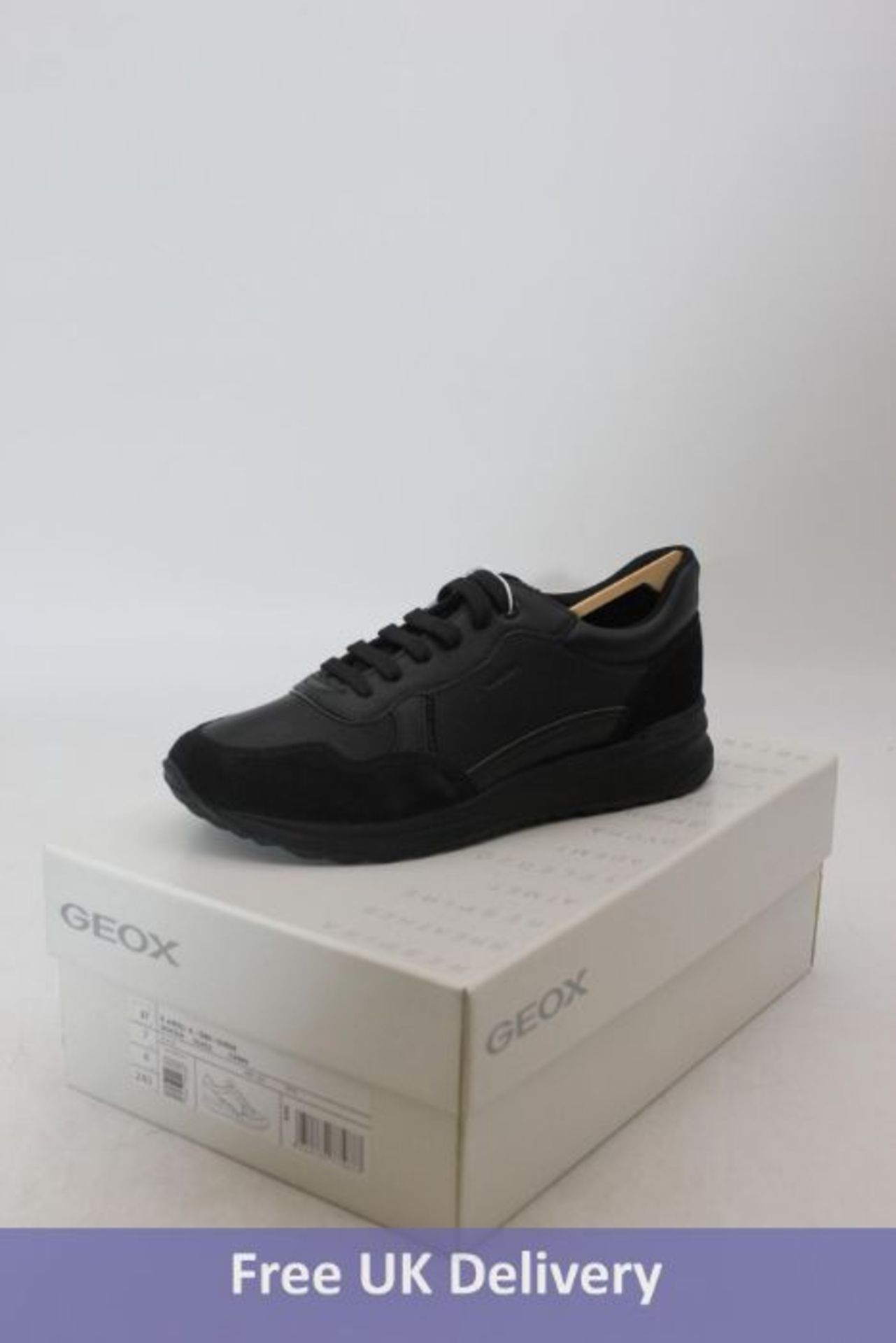 Two pairs of Geox Trainers to include 1x Rubidia Black, UK 4 and 1x Women's D Airella Trainer, Black - Image 2 of 2