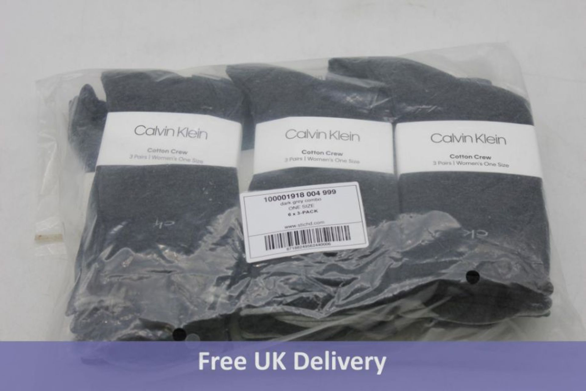 Eighteen Calvin Klein Women's Socks Dark Grey One Size