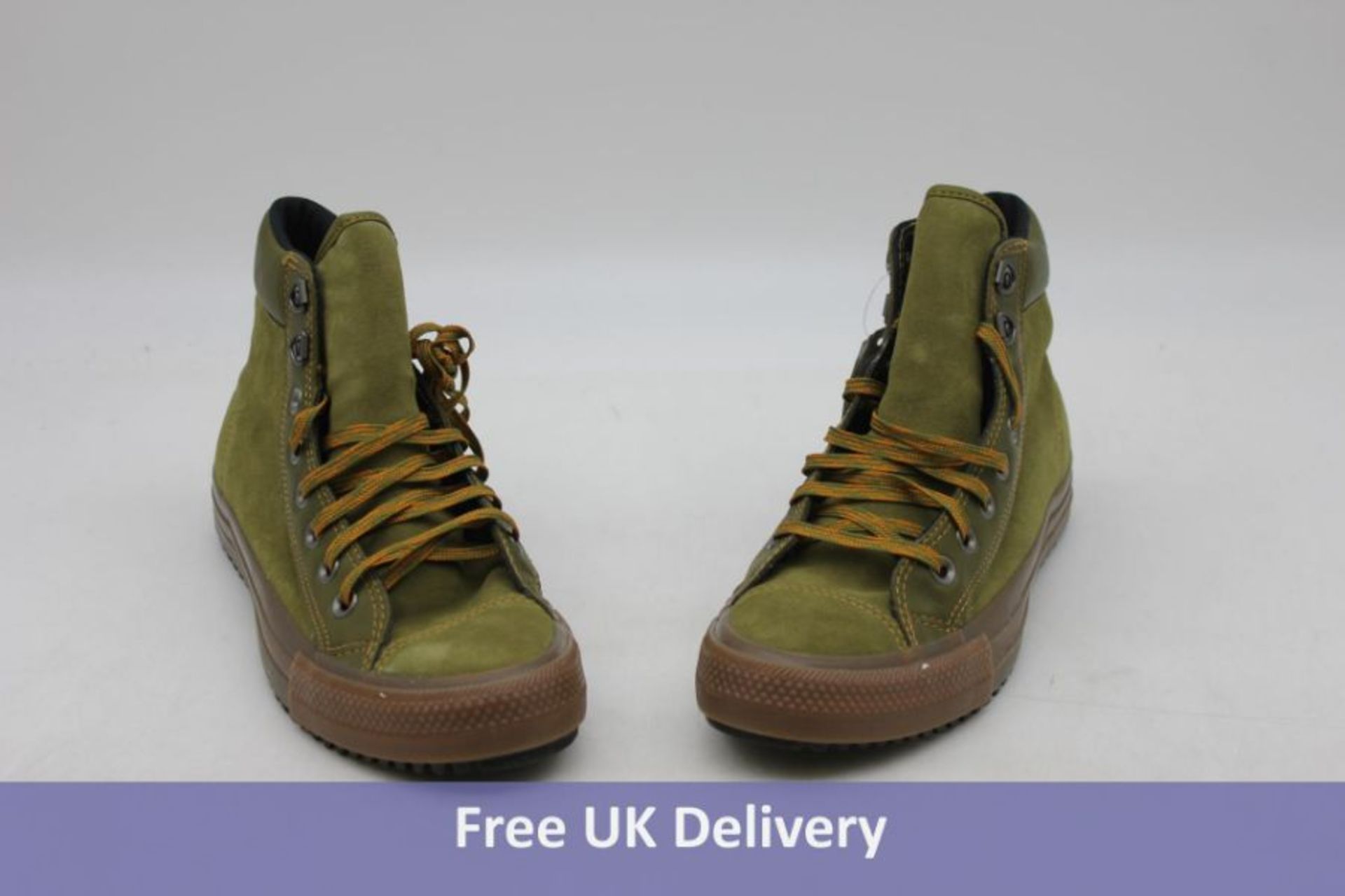 Two pairs of Converse Trainers to include 1x All Stars Green, UK 7.5, No Box and 1x Pro Leather X Ea