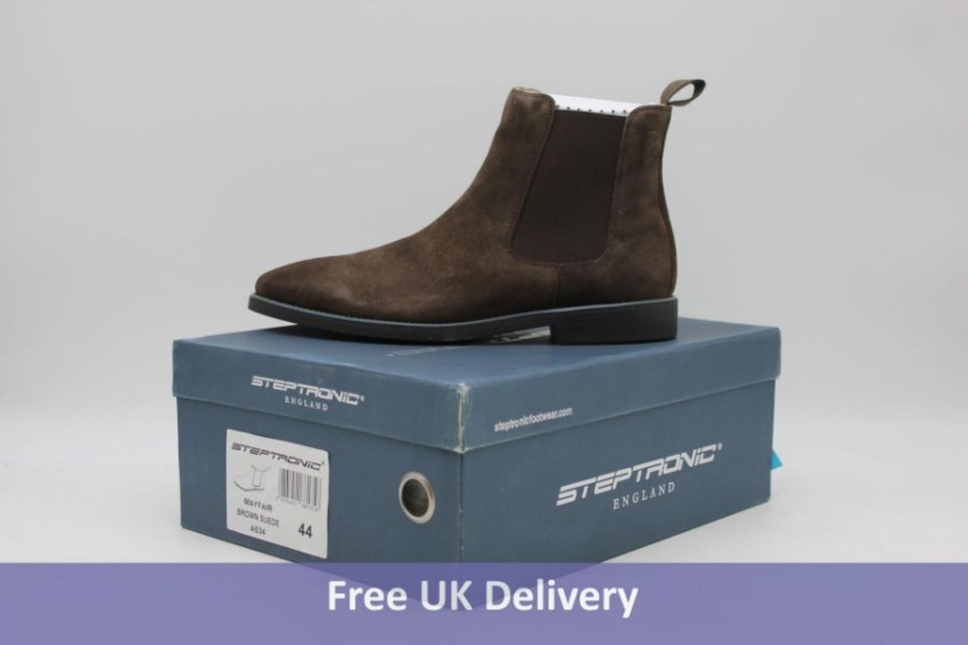 Steptronic Men's Mayfair Boots, Brown Suede, 46. Box damaged