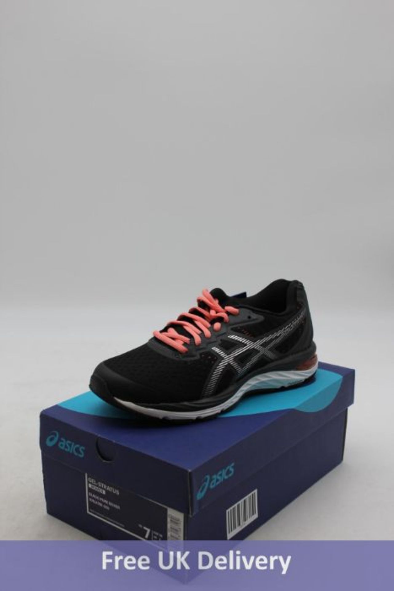 Asics Gel Stratus Women's Trainers, Black/Silver, UK 5