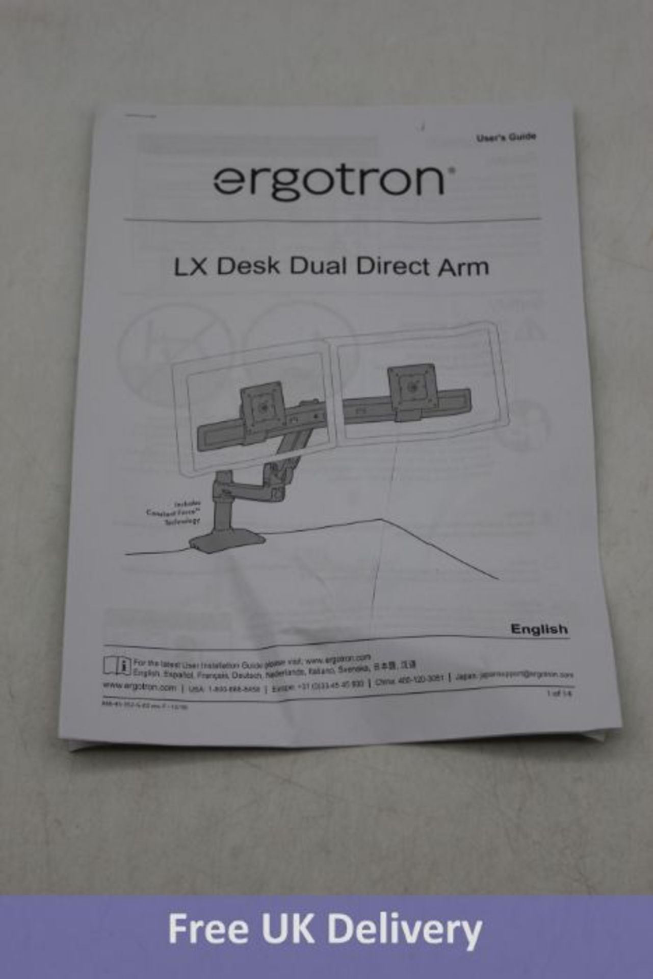 Ergotron LX Desk Dual Direct Arm, Matte Black