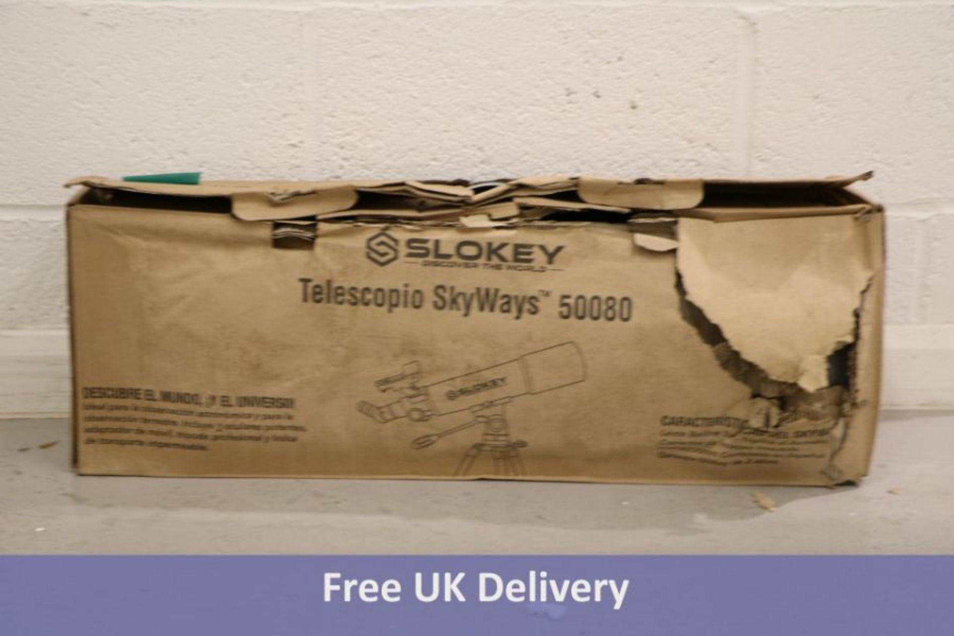 Slokey SkyWays 50080 Portable And Powerful Telescope For Adult Beginners. Box damaged