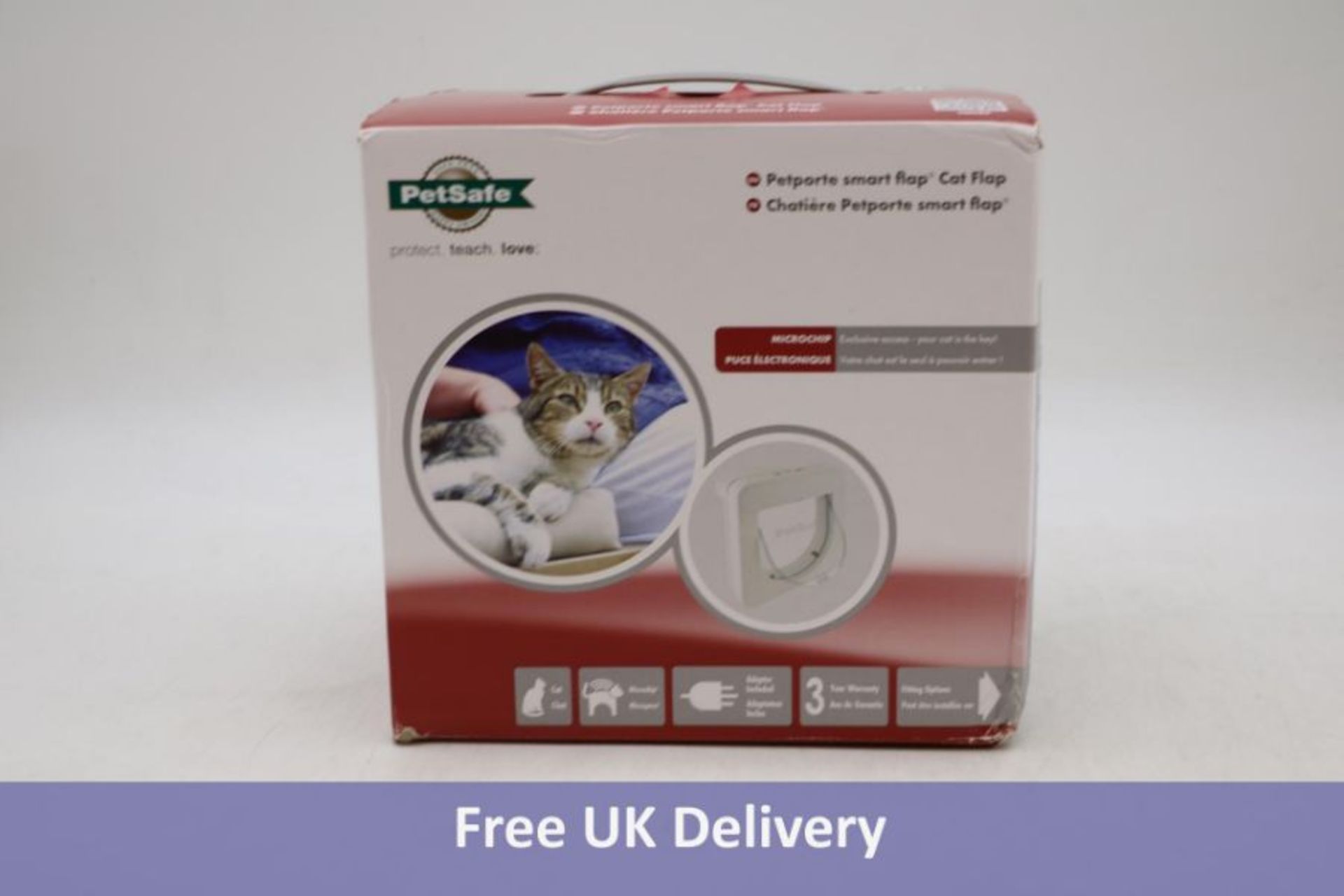 PetSafe Pet Porte Smart Flap Microchip Cat Flap, White