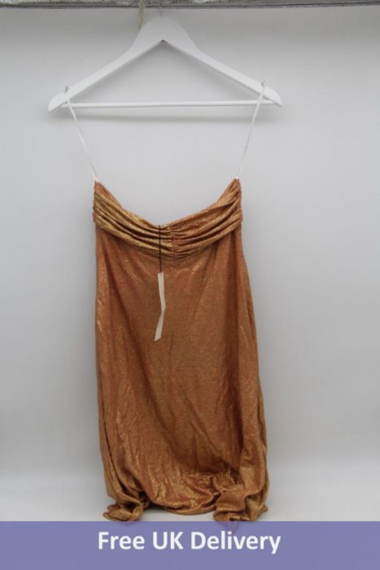Diane Von Furstenberg One Shoulder Strap Top, Gold/Pink, Size 4, With Tag