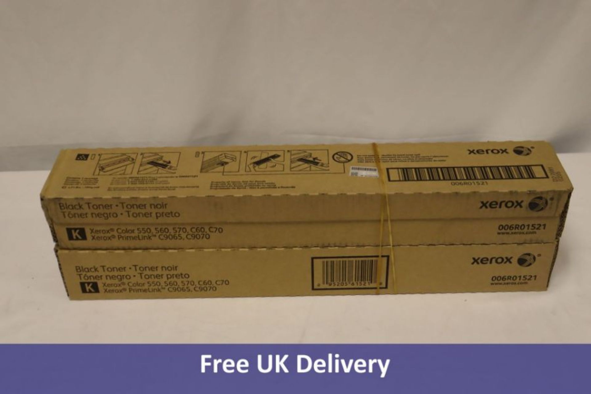 Two Xerox Black Toner Cartridge, 006R01521