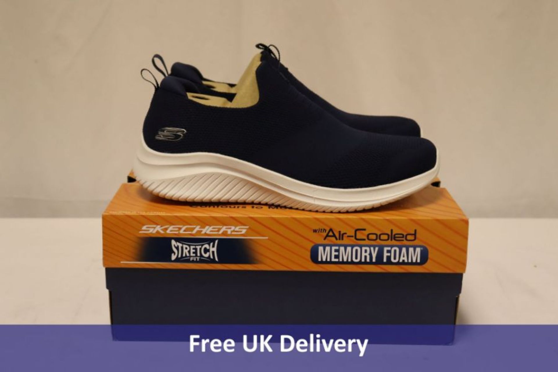 Skechers Men's Ultra Flex 3.0 Denlark Slip-on Trainers, Navy, UK 8