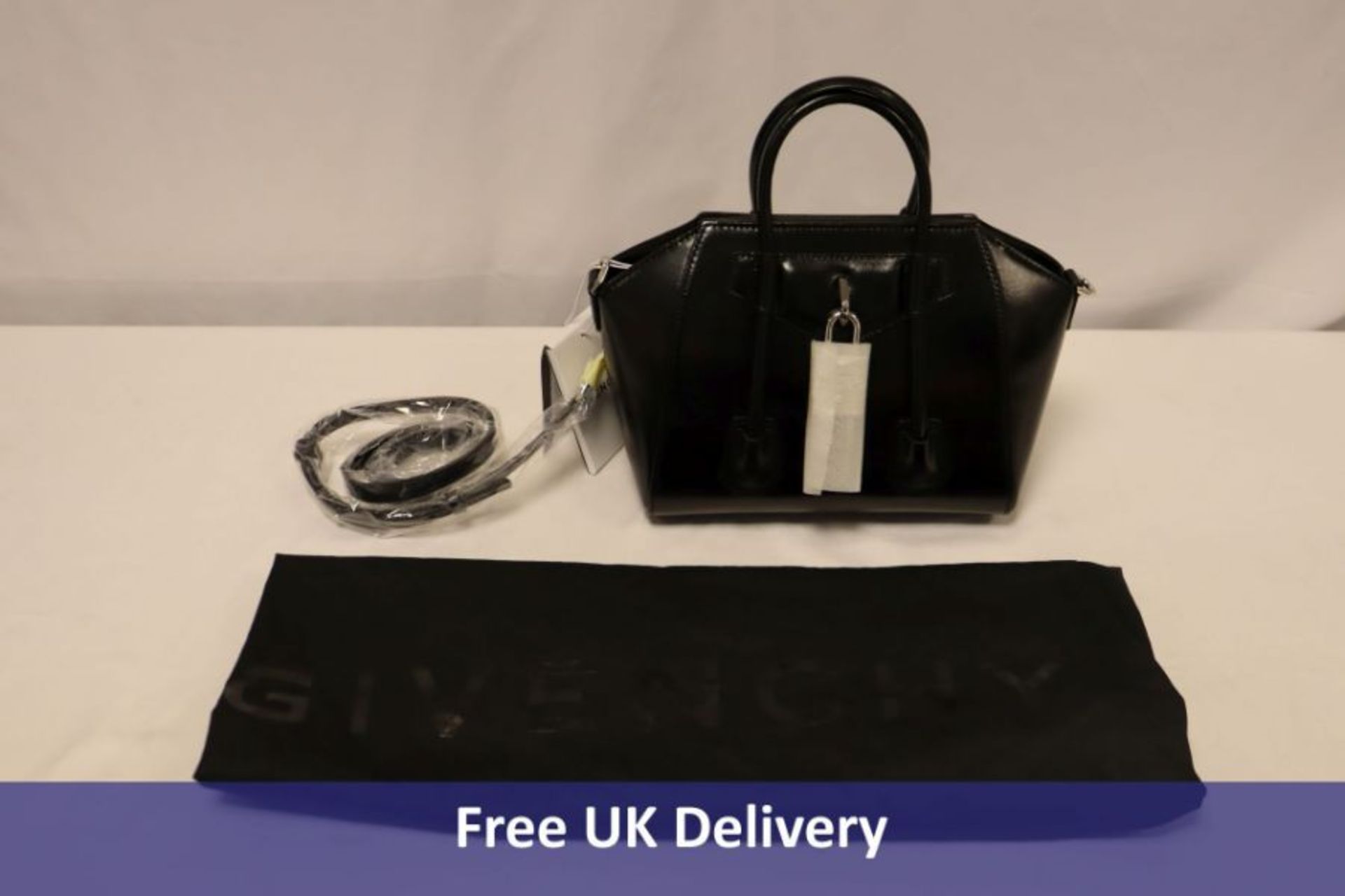 Givenchy Mini Antigona Leather Lock Bag, Black
