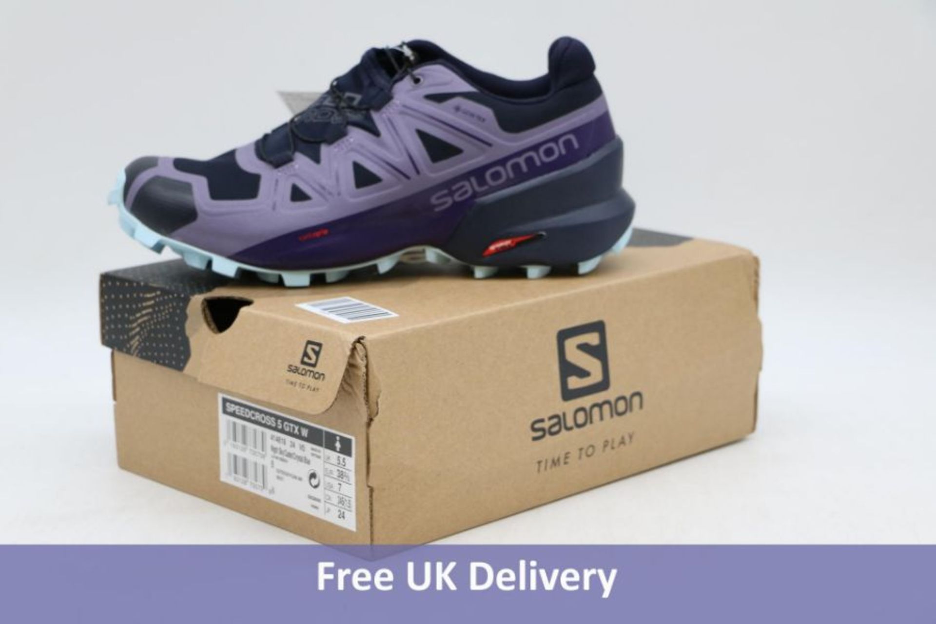 Salomon Women's Speedcross 5 GTX Trainers, Night Sky/Cadet/Crystal Blue, UK 5.5