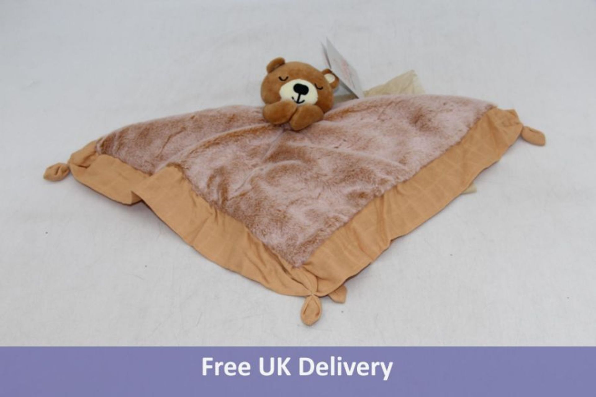 Four Lucy Darling Little Camper Lovey Comforting Blankets, Teddy Bear