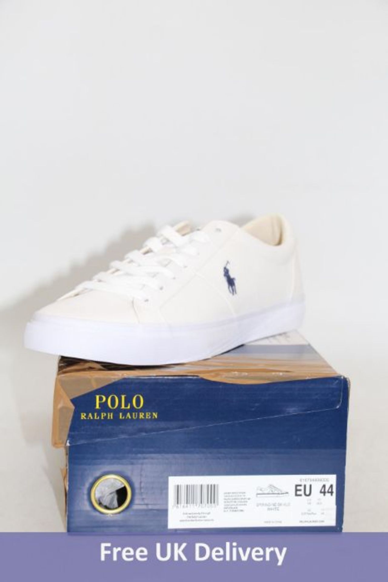 Polo Ralph Lauren Men's Spiring- Ne-Sk-Vlc Trainers, White, UK 10