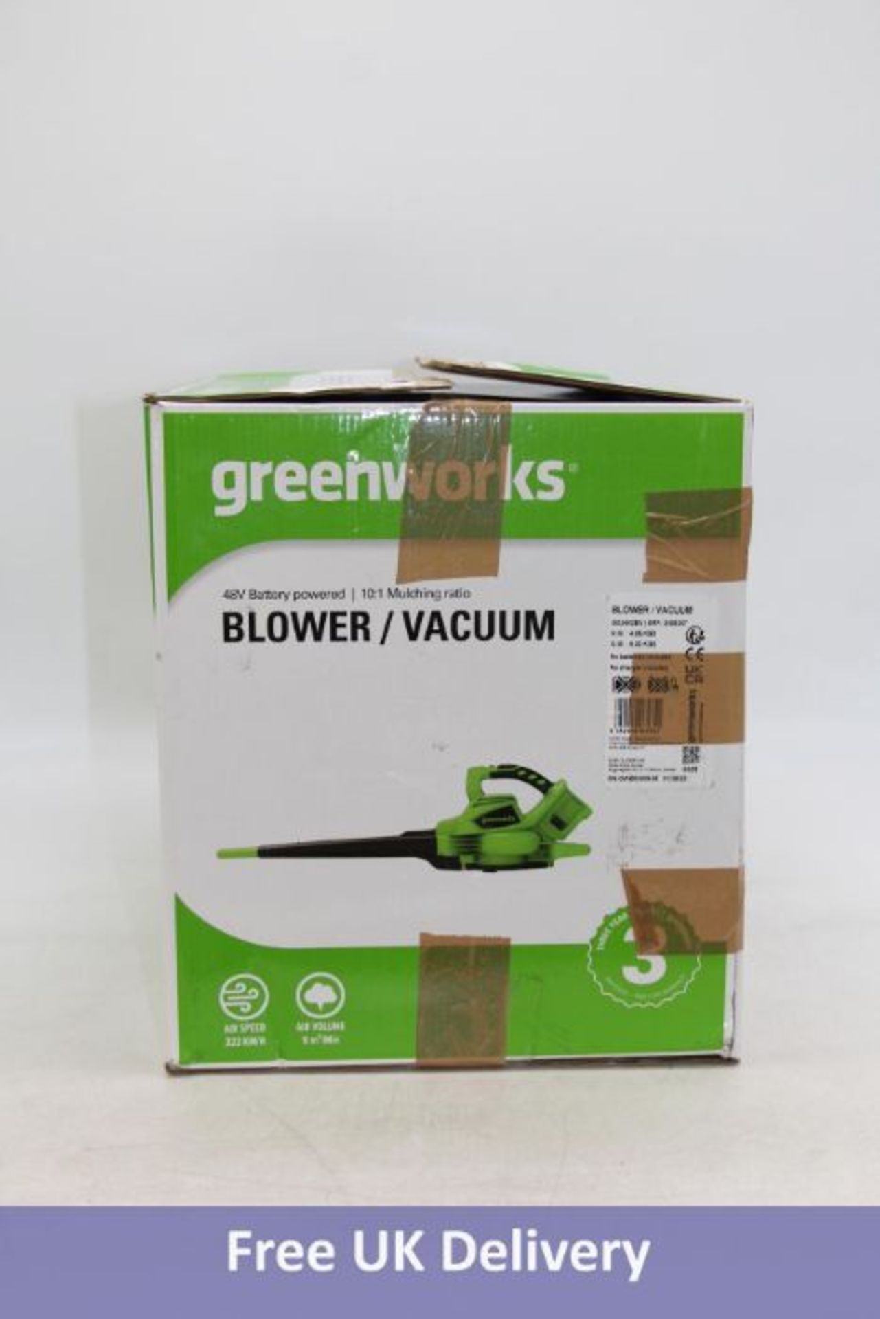 Greenworks GWGD24X2BV Cordless Leaf Blower Vacuum