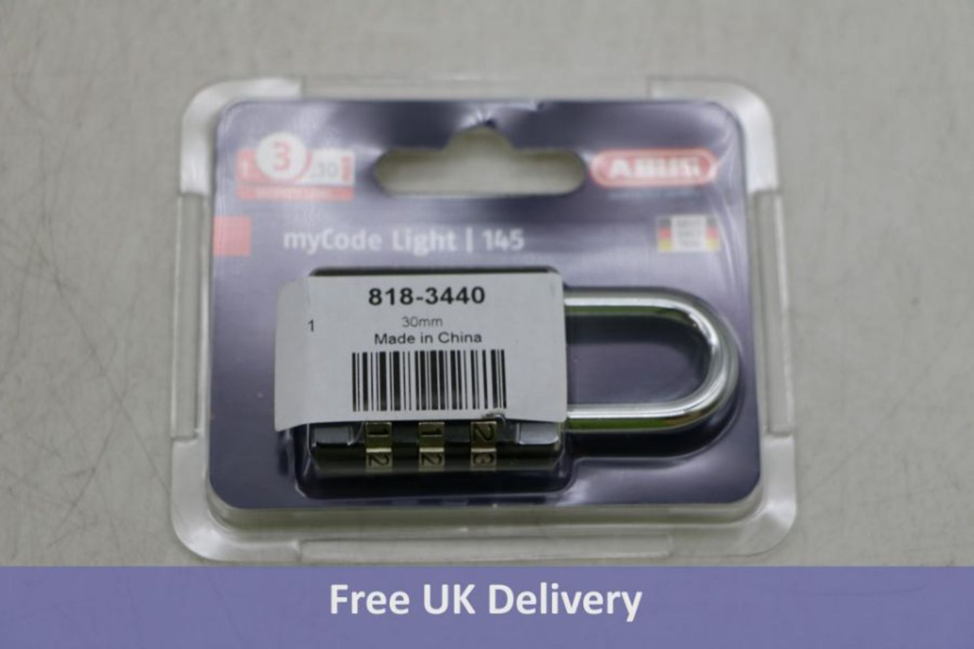 Box of Twelve Abus 145/30 Travel Light Combination Padlocks