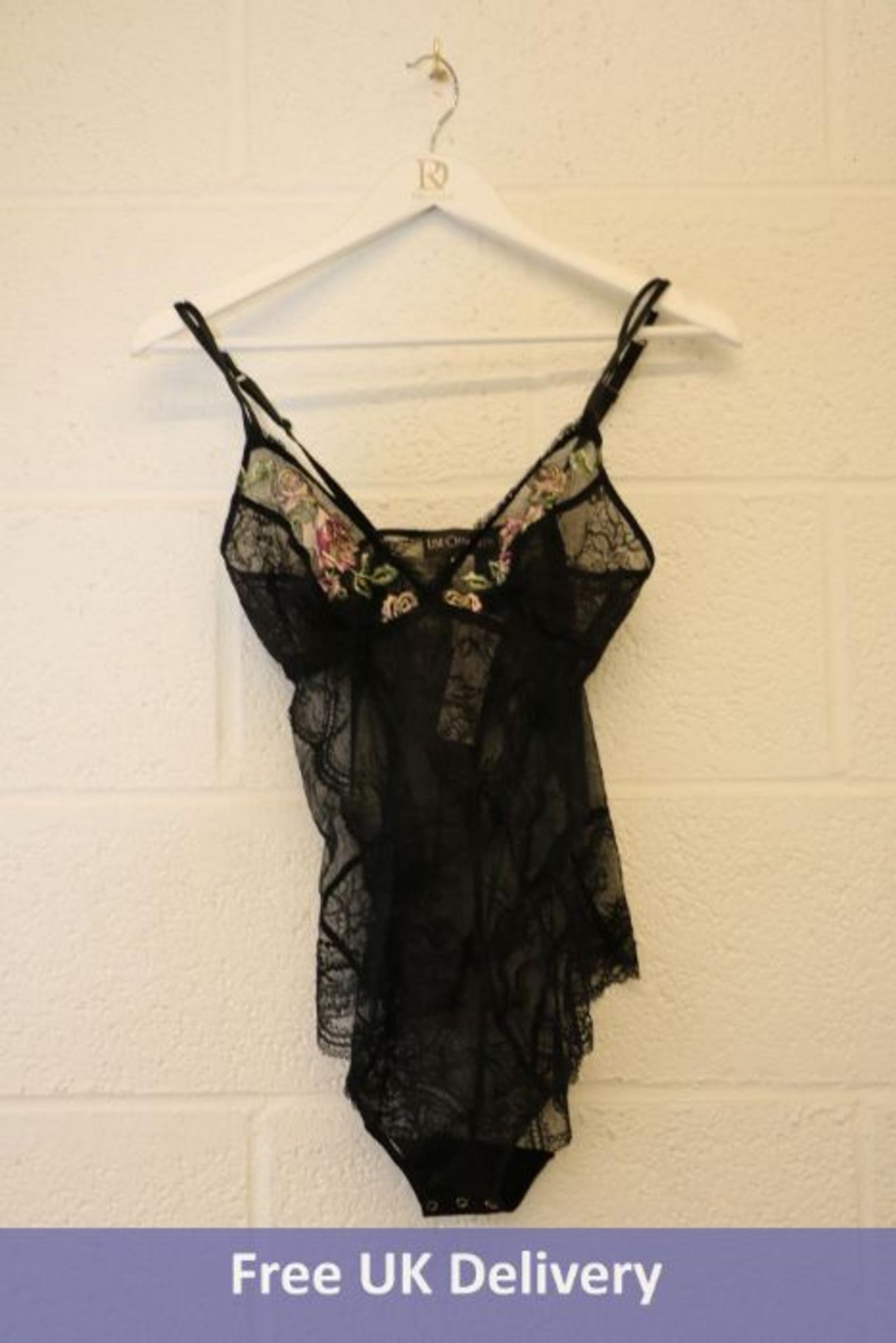 Lise Charmel Women's Desir De Roses Bodysuit, Rose/Black, UK Medium
