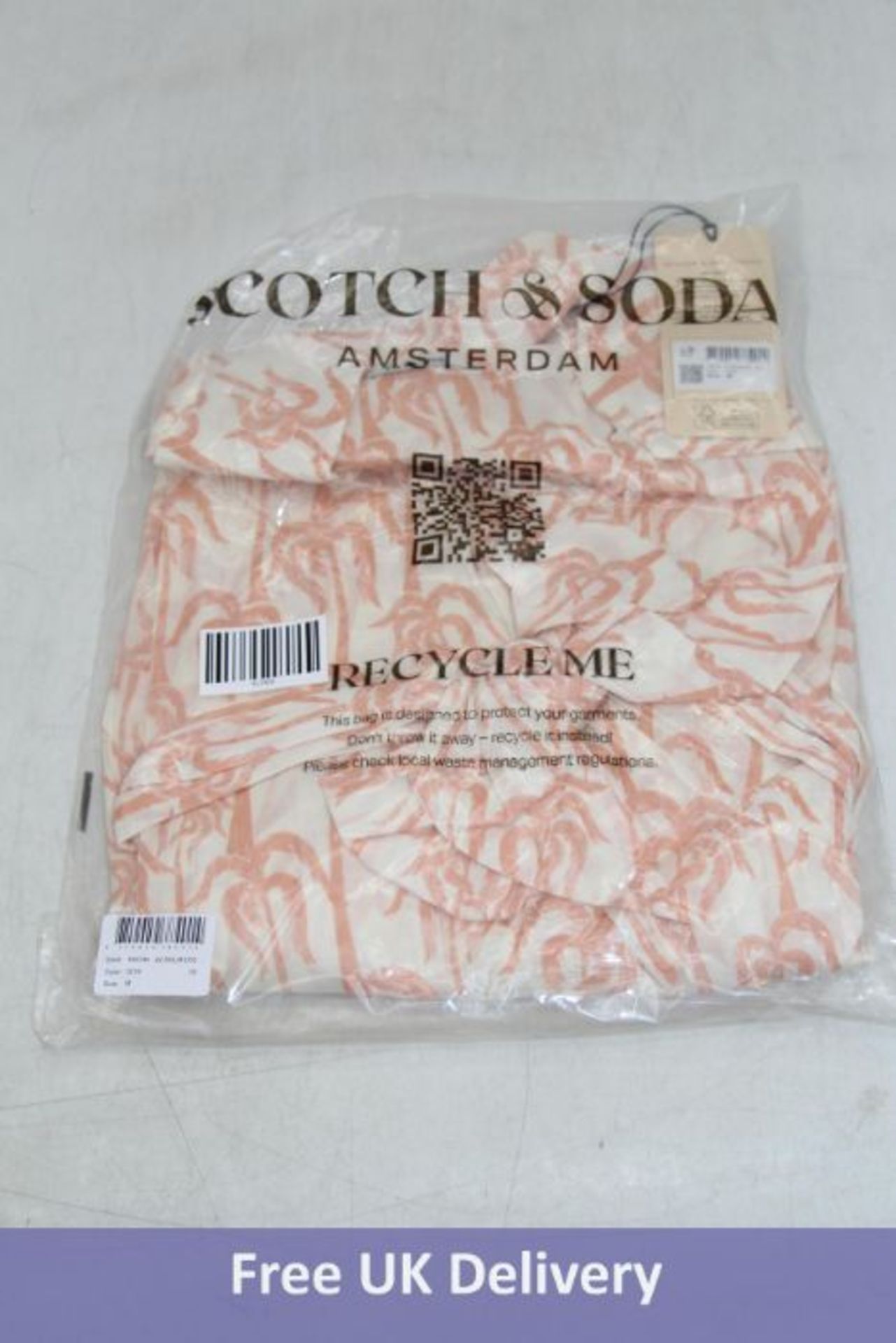 Scotch & Soda Women's Printed Wrap Top Top Peach, Size M