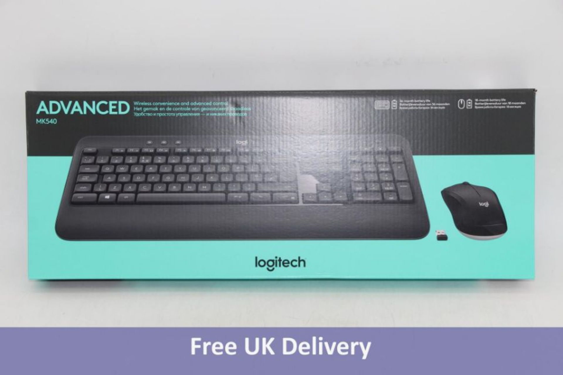 Four Logitech MK540 Wireless Combo Keyboard And Mouse Sets - Image 3 of 4