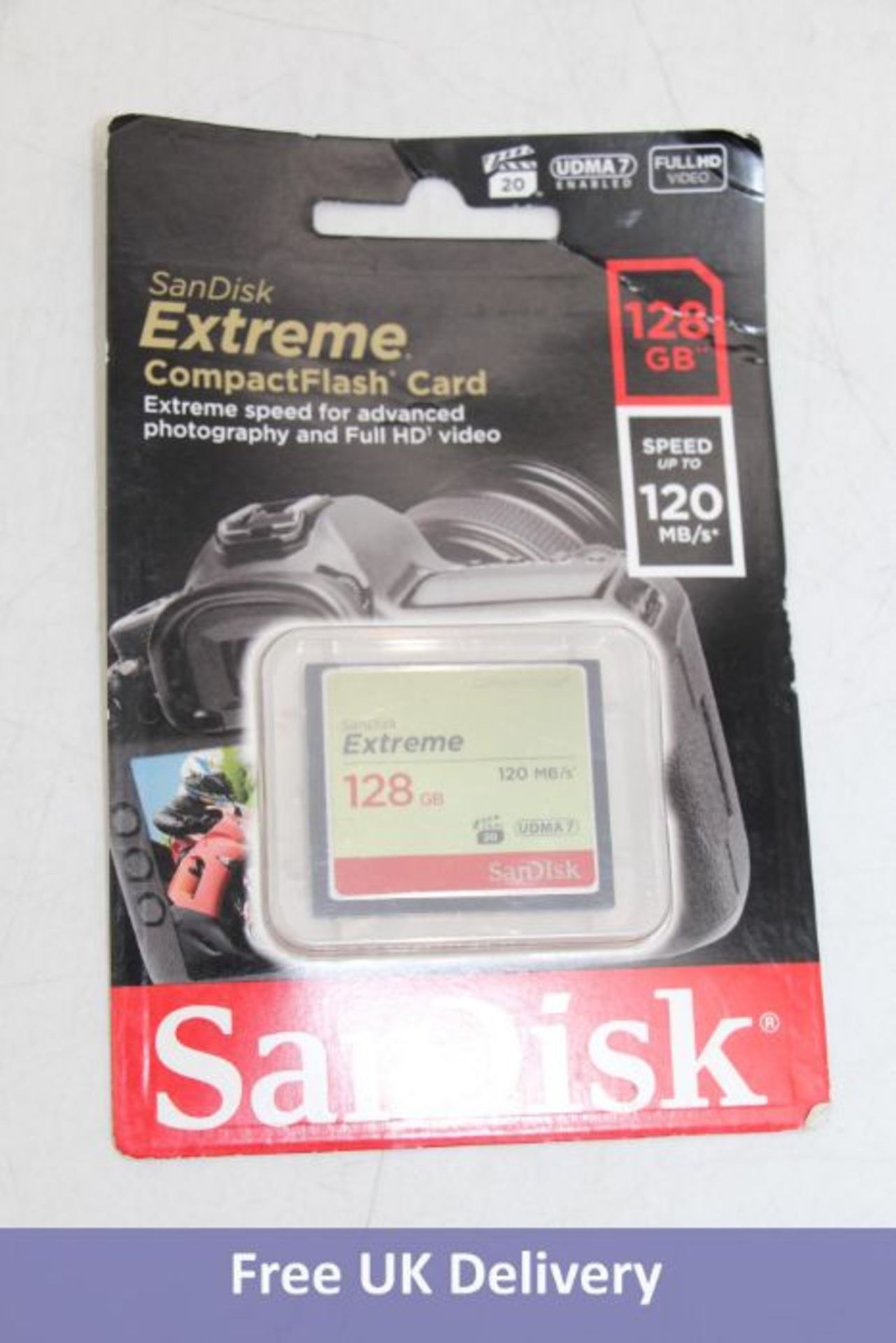 Three SanDisk Extreme Compact Flash Cards, 128GB - Image 3 of 3