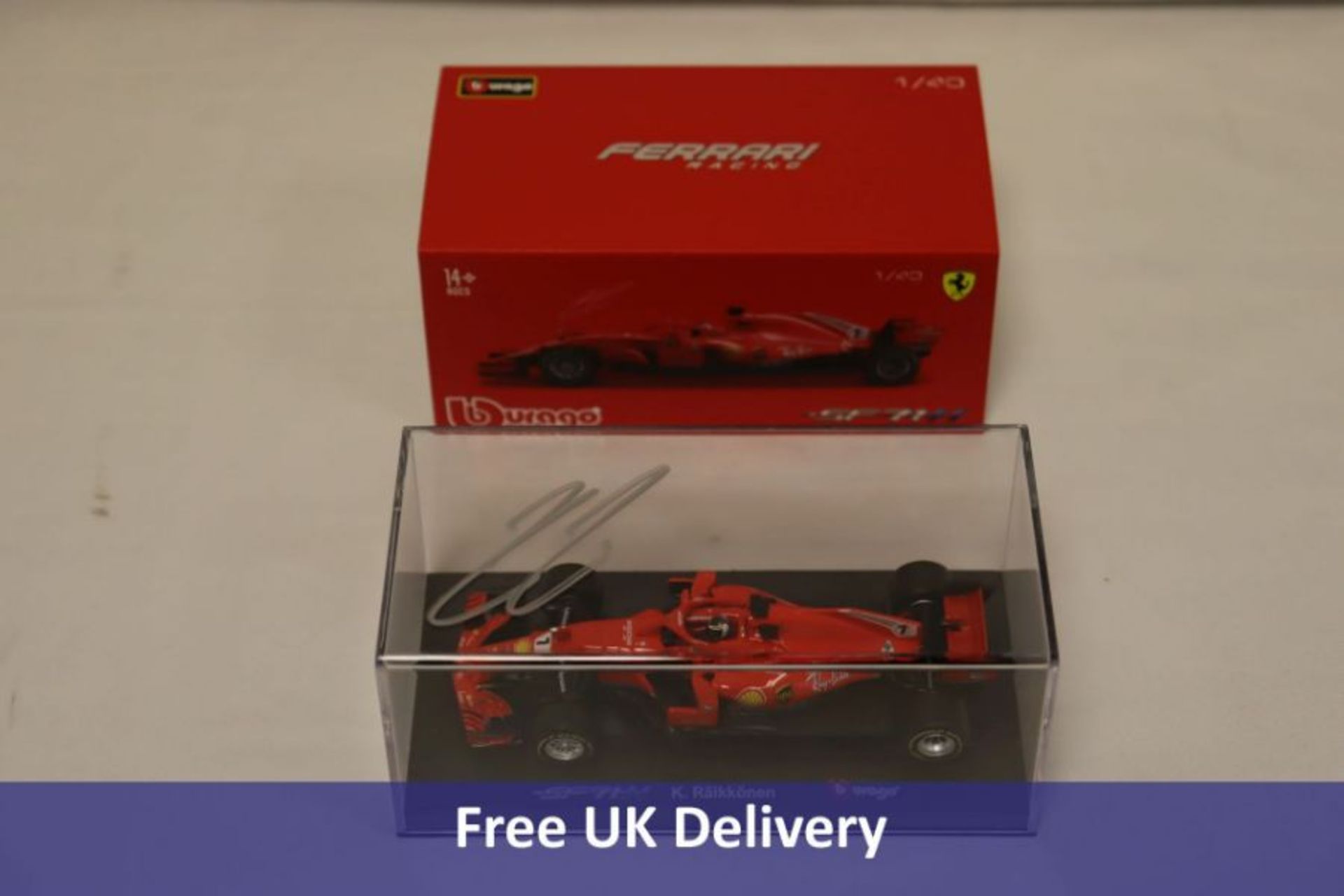 Kimi Raikkonen Signed Ferrari SF71H, 1:43 Scale, with Certificate of Authenticity